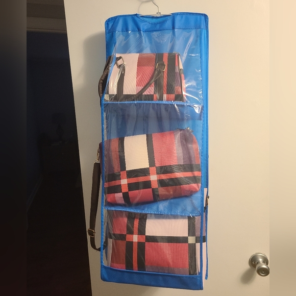 Purse Storage Hanging Organizer Purple Holds 6 - Picture 6 of 6